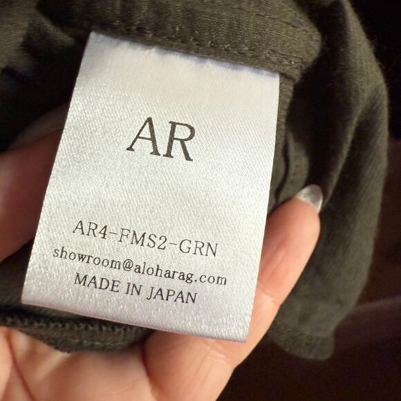 AR ALOHA RAG 100% Cotton Corduroy Dark Green Brown Button Down Shirt Extra Small - Picture 8 of 8